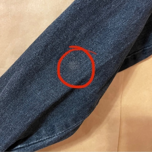 Umgee | Dreamer Distressed Oversized Longline Denim Jacket Button Front Size S - Picture 8 of 14